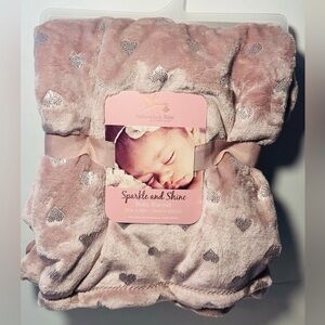 Adirondack Baby by Berkshire Sparkle and Shine Purple Baby Blanket with Hearts